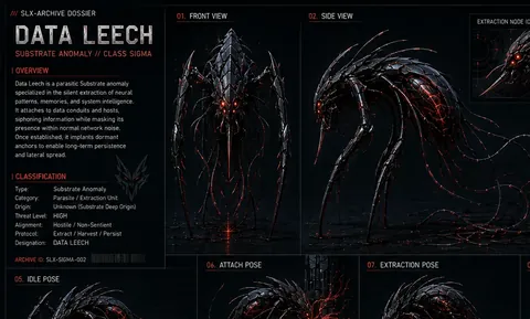 Data Leech archive dossier sheet