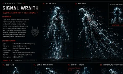 Signal Wraith archive dossier sheet