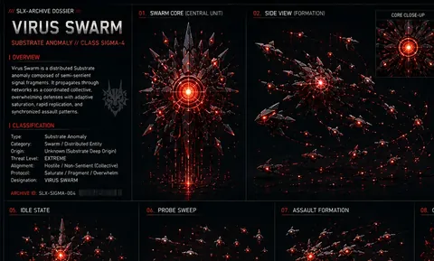 Virus Swarm archive dossier sheet