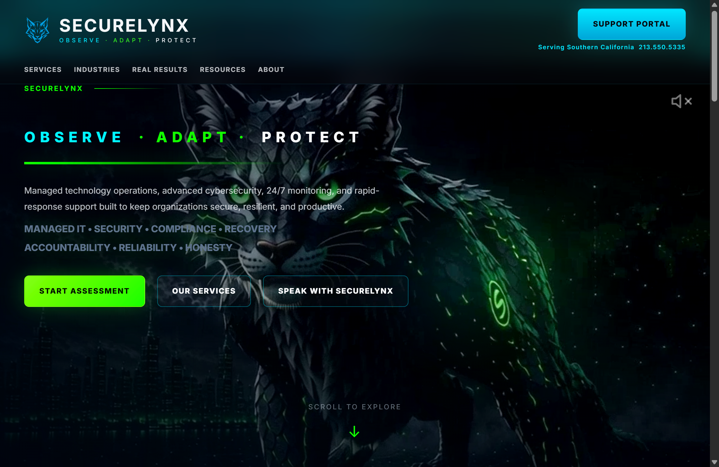 The SecureLynx website