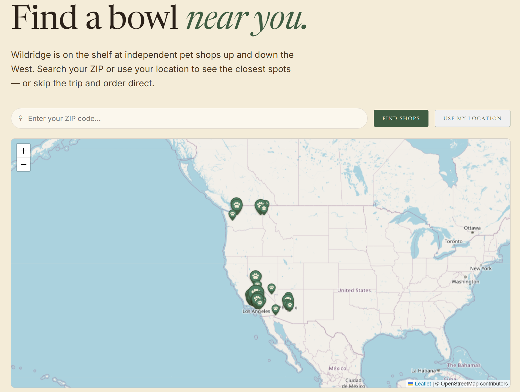 The store locator: find a bowl near you